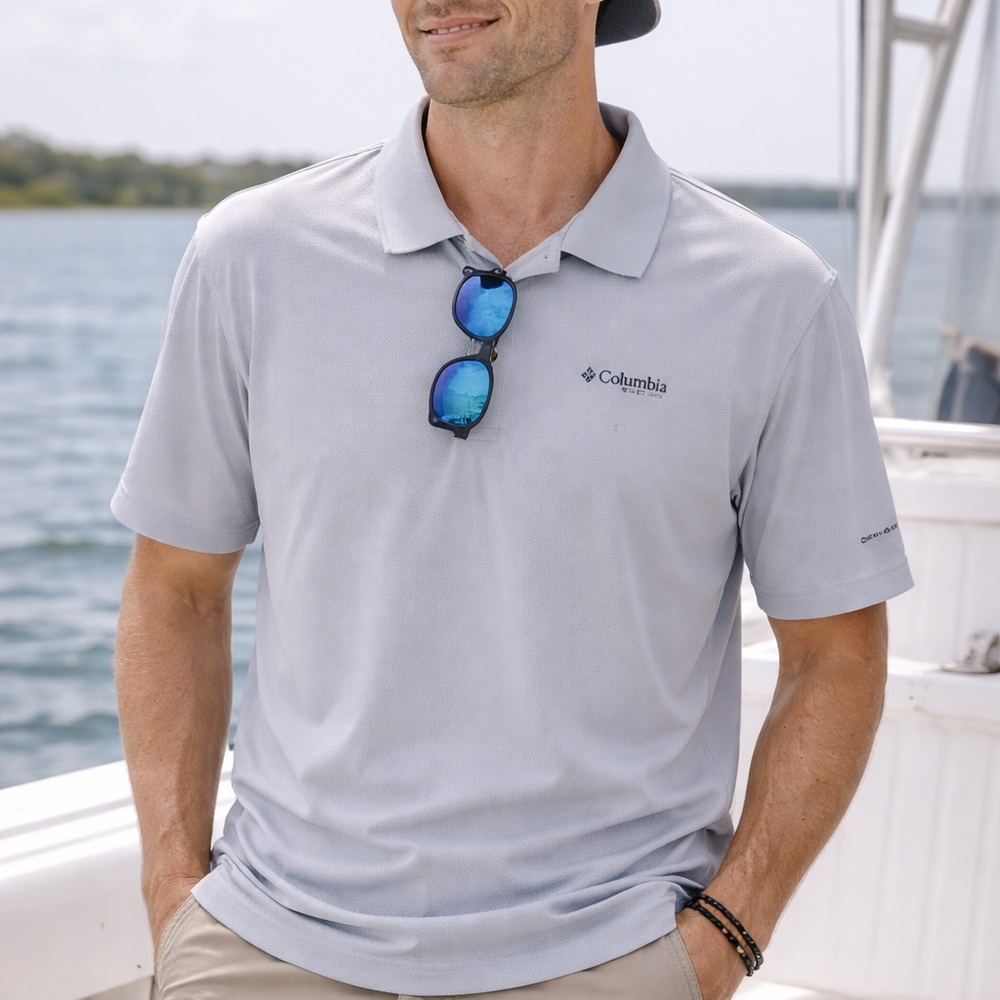 Columbia Men’s Light Gray Performance Polo